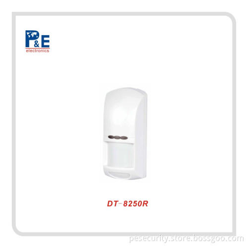 Wireless PIR +dual MW Wall Mounting Detector with Pet Immunity